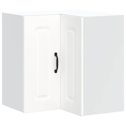 Кухненски стенен ъглов шкаф, Kalmar, бял, инженерно дърво