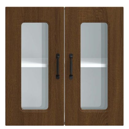 Кухненски стенен шкаф с стъклена врата, Kalmar, инженерно дърво