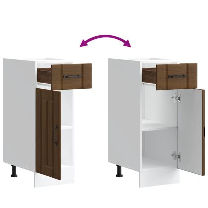 Кухненски шкаф Lucca, кафяв дъб, инженерна дървесина