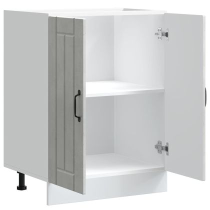 Шкаф за мивка, Lucca, бетонно сив, инженерно дърво