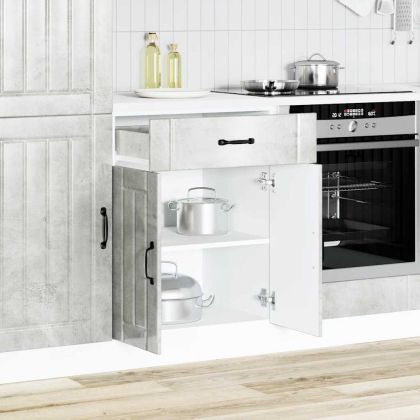 Кухненски шкаф Lucca, бетонно сив, инженерно дърво