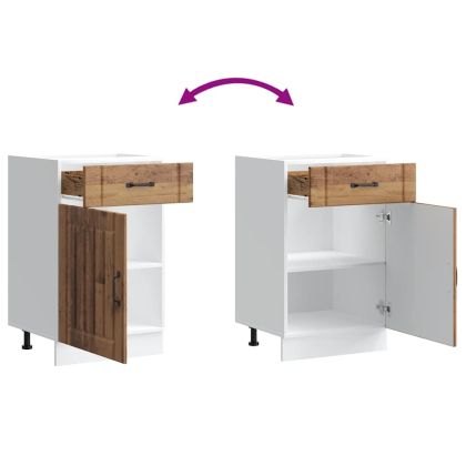 Кухненски шкаф Lucca, старо дърво, инженерно дърво