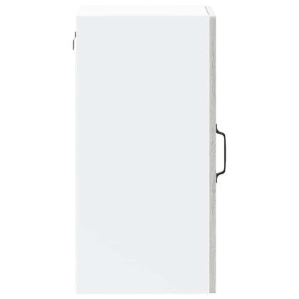 Кухненски стенен шкаф със стъклена врата Lucca сив сонома