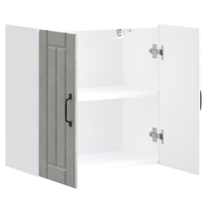 Кухненски стенен шкаф Lucca, бетонно сив, инженерно дърво