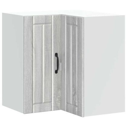 Кухненски стенен ъглов шкаф Lucca, сив сонома, инженерно дърво