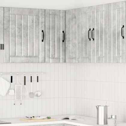 Кухненски стенен ъглов шкаф Lucca, бетонно сив, инженерно дърво