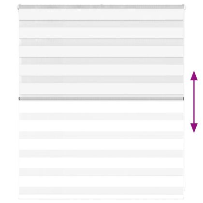 Зеброва щора бял 120x100 см ширина на плата 115,9 см полиестер