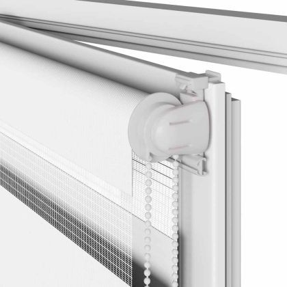 Зеброва щора бял 120x100 см ширина на плата 115,9 см полиестер