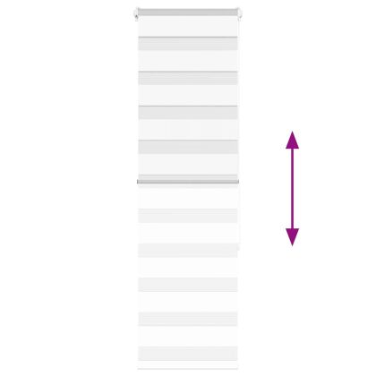 Зеброва щора бял 45x150 см Ширина на плата 40,9 см Полиестер