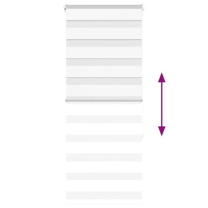 Зеброва щора бял 55x150 см Ширина на плата 50,9 см Полиестер