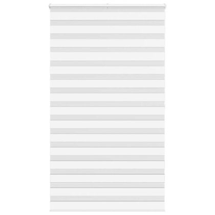 Зеброва щора бял 125x200 см Ширина на плата 120,9 см полиестер