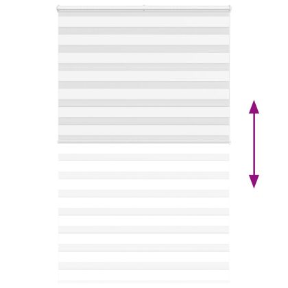 Зеброва щора бял 145x200 см Ширина на плата 140,9 см полиестер