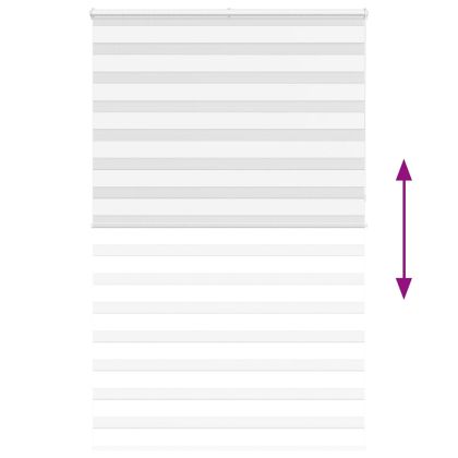 Зеброва щора бял 145x230 см Ширина на плата 140,9 см полиестер