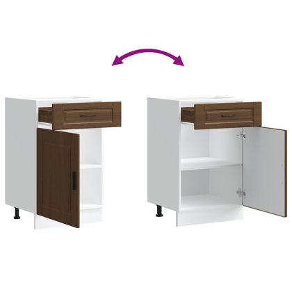 Кухненски шкаф Porto, кафяв дъб, инженерно дърво