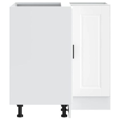 Кухненски ъглов шкаф Porto, бял, инженерно дърво