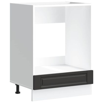 Шкаф за фурна, Porto, черен, инженерно дърво