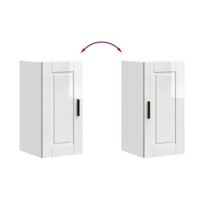 Кухненски стенен шкаф Porto, бял гланц, инженерно дърво