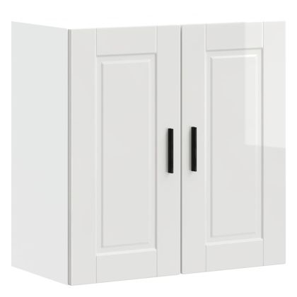 Кухненски стенен шкаф Porto, бял гланц, инженерно дърво