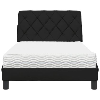 Легло с матрак, черно, 100x200 см, плат