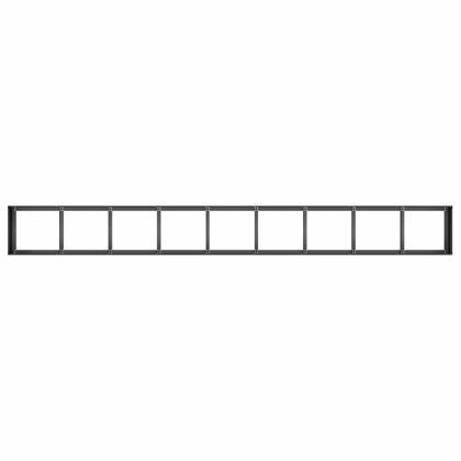 Кашпа, черна, 360x40x40 см, студеновалцувана стомана