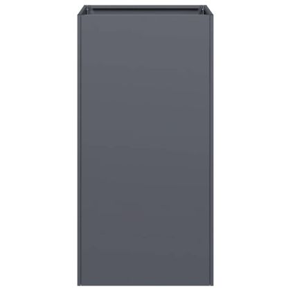 Кашпа, антрацит, 40x40x80 см, студеновалцувана стомана