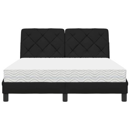 Легло с матрак, черно, 140x190 см плат