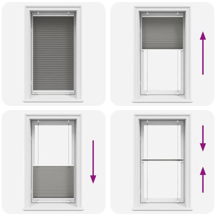 Плисирана щора Антрацит 70x150 cm Ширина на плата 69,4 cm