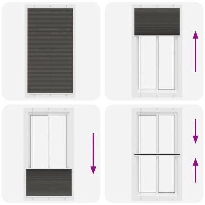 Плисирана щора черна 110x200 cm Ширина на плата 109,4 cm