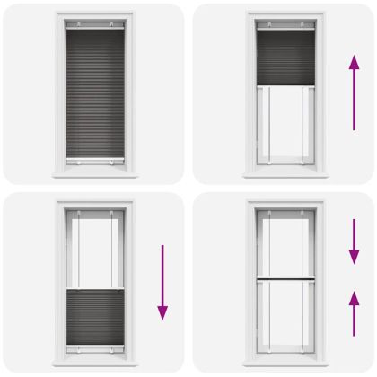 Плисирана щора черна 55x100 cm Ширина на плата 54,4 cm