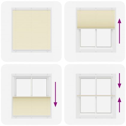 Плисирана щора Cream 120x150 cm Ширина на плата 119,4 cm