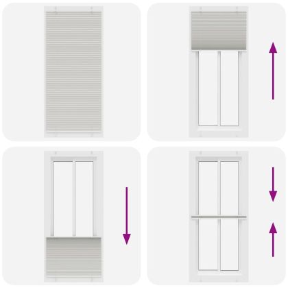 Плисирана щора Светло сиво 85x200 cm Ширина на плата 84,4 cm