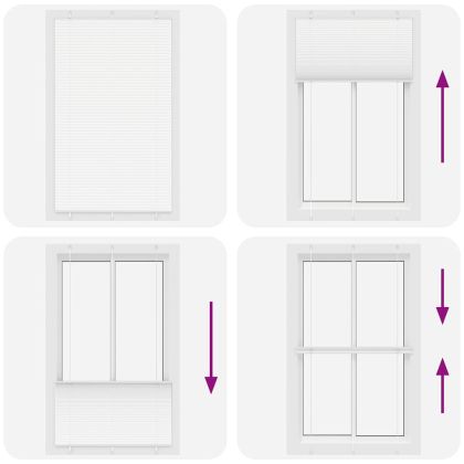 Плисирана щора Бяла 115x200 cm Ширина на плата 114,4 cm