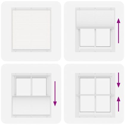 Плисирана щора Бяла 115x150 cm Ширина на плата 114,4 cm