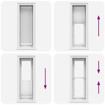 Плисирана щора Бяла 50x150 cm Ширина на плата 49,4 cm Полиестер