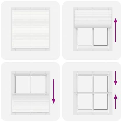 Плисирана щора Бяла 115x100 cm Ширина на плата 114,4 cm