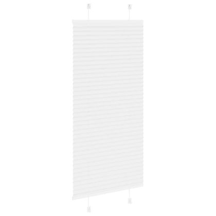 Плисирана щора Бяла 60x150 cm Ширина на плата 59,4 cm Полиестер