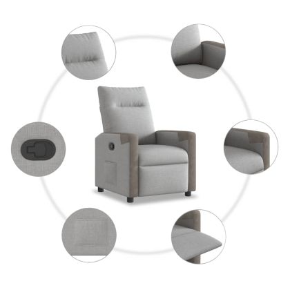 Recliner Chair Cloud Grey Fabric