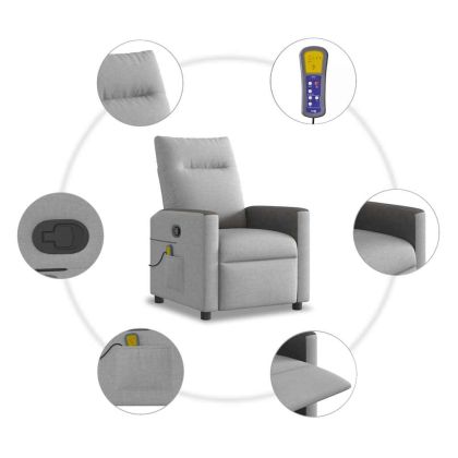 Масажен стол за лежанка Cloud Grey Fabric