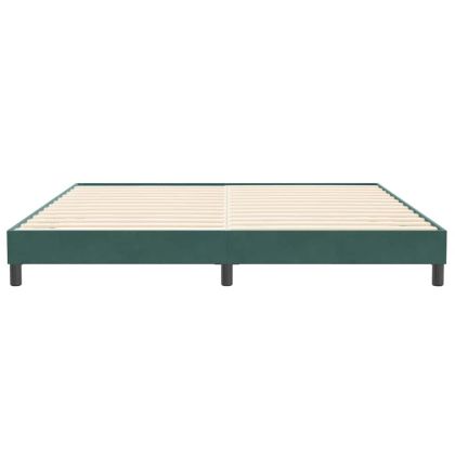 Box Spring Легло без матрак Тъмнозелено 200x210 cm Кадифе