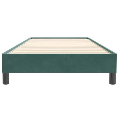Box Spring Легло без матрак Тъмнозелено 80x220 cm Кадифе