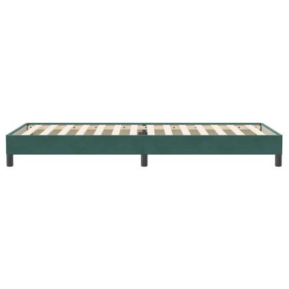 Box Spring Легло без матрак Тъмнозелено 80x220 cm Кадифе