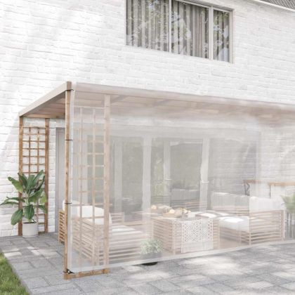 Прозрачен брезент с капси 6x12 m Полиетилен