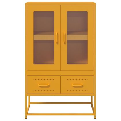 Висок шкаф, горчица жълто, 68x39x111,5 см, стомана