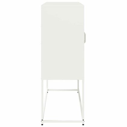 Бюфет, бял, 100,5x39x107 см, студеновалцувана стомана