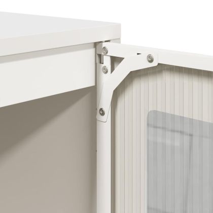 Бюфет, бял, 100,5x39x107 см, студеновалцувана стомана