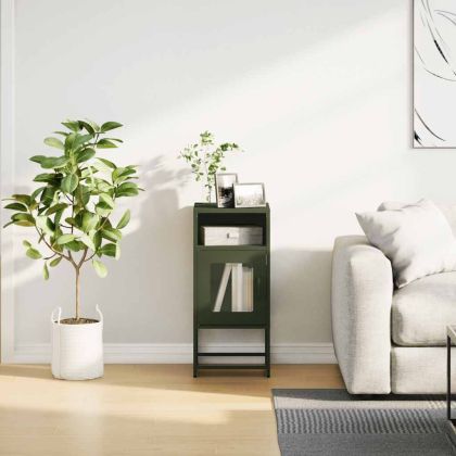 Нощно шкафче маслиненозелено 36x39x78 cm