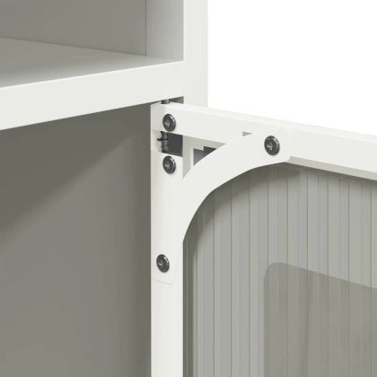 Бюфет, бял, 100,5x39x107 см, студеновалцувана стомана