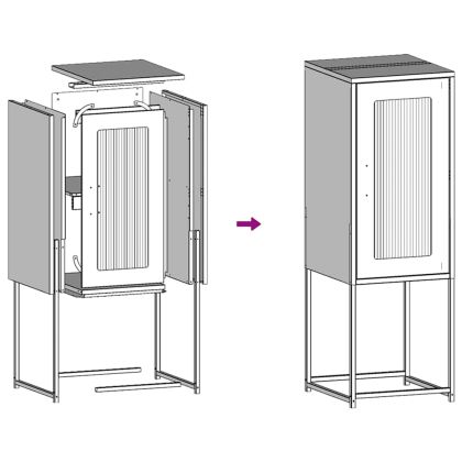 Шкаф маслиненозелен 36x39x107 cm Студено валцувана стомана