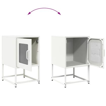 Нощно шкафче бяло 36x39x60,5 cm Студено валцувана стомана