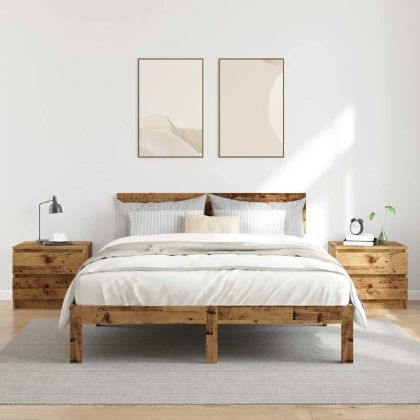 Нощни шкафчета, 2 бр, 50x40x43.5 см, инженерно дърво